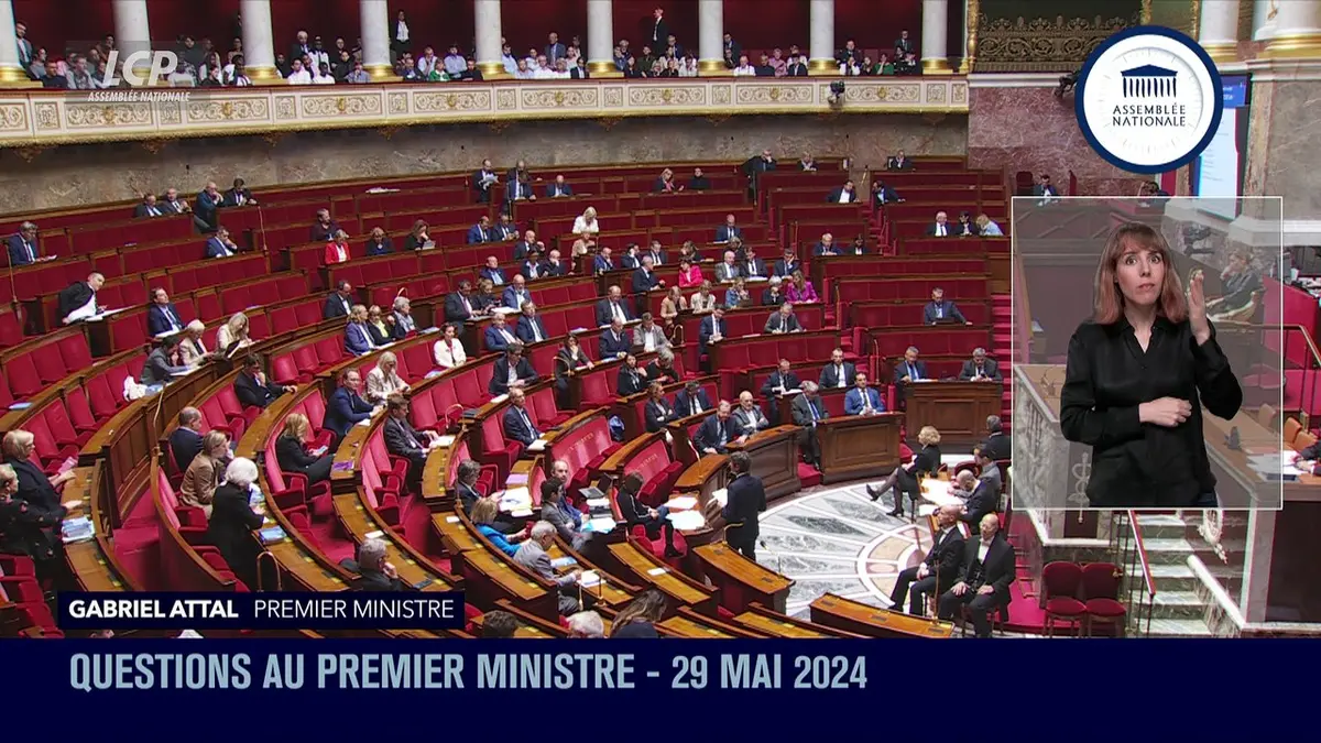 replay de Questions au Gouvernement - Questions au Premier ministre du mercredi 29 mai 2024