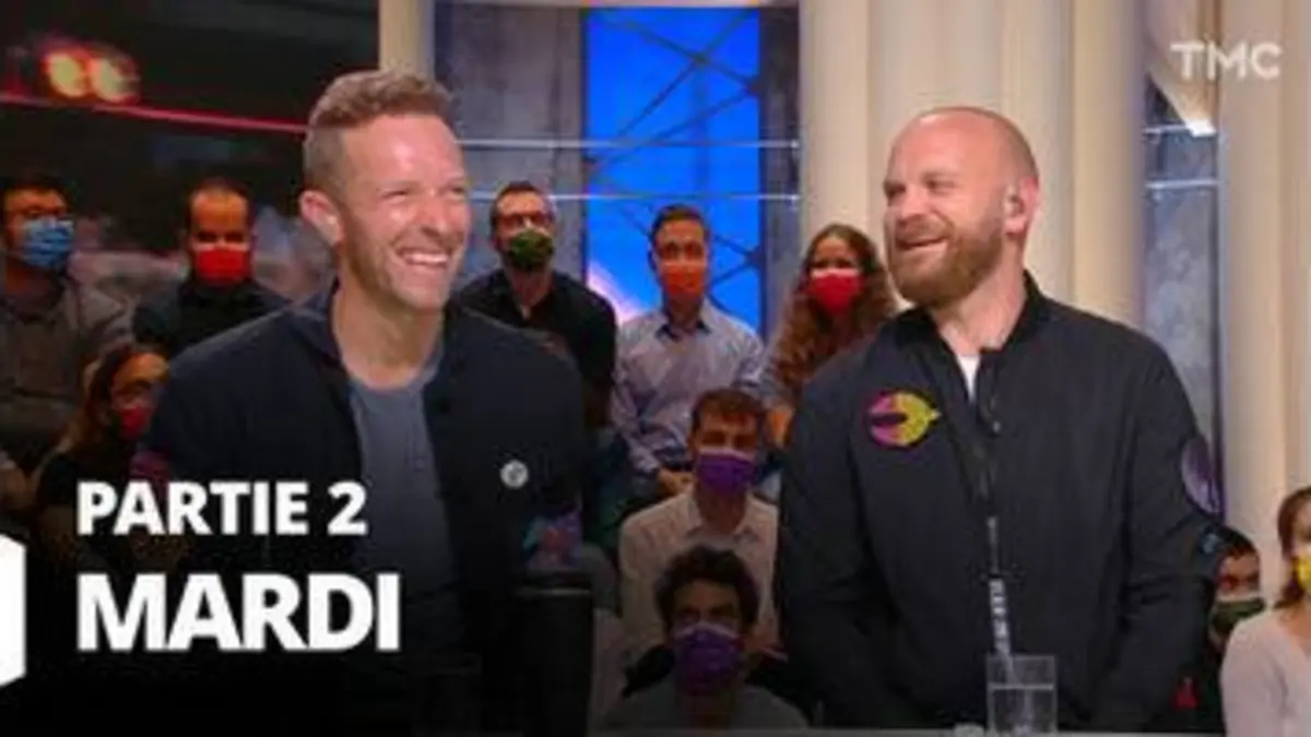 replay de Quotidien, deuxième partie du 5 octobre 2021 avec Coldplay