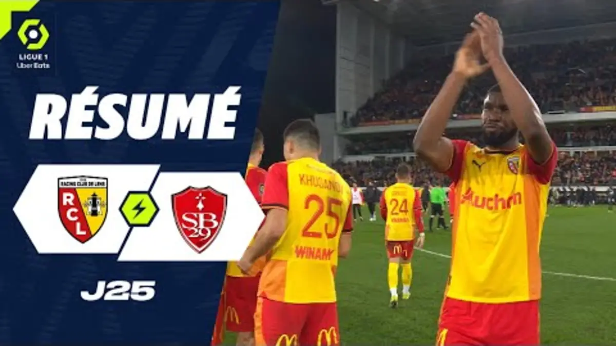 replay de RC LENS - STADE BRESTOIS 29 (1 - 0) - Résumé - (RCL - SB29) / 2023-2024