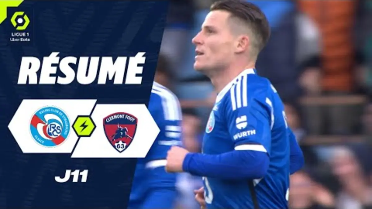 replay de RC STRASBOURG ALSACE - CLERMONT FOOT 63 (0 - 0) - Résumé - (RCSA - CF63) / 2023-2024