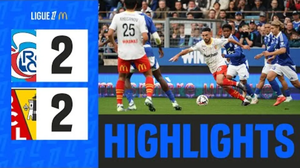 replay de RC STRASBOURG ALSACE - RC LENS (2-2) - 7ème journée - Ligue 1 McDonald's 24/25