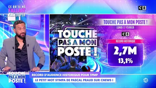 replay de Record d'audiences pour TPMP: Merci !