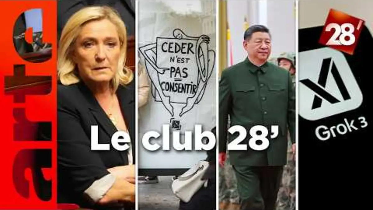 replay de Redéfinition pénale du viol, inéligibilité de Le Pen, Grok : Le Club | 28 minutes | ARTE