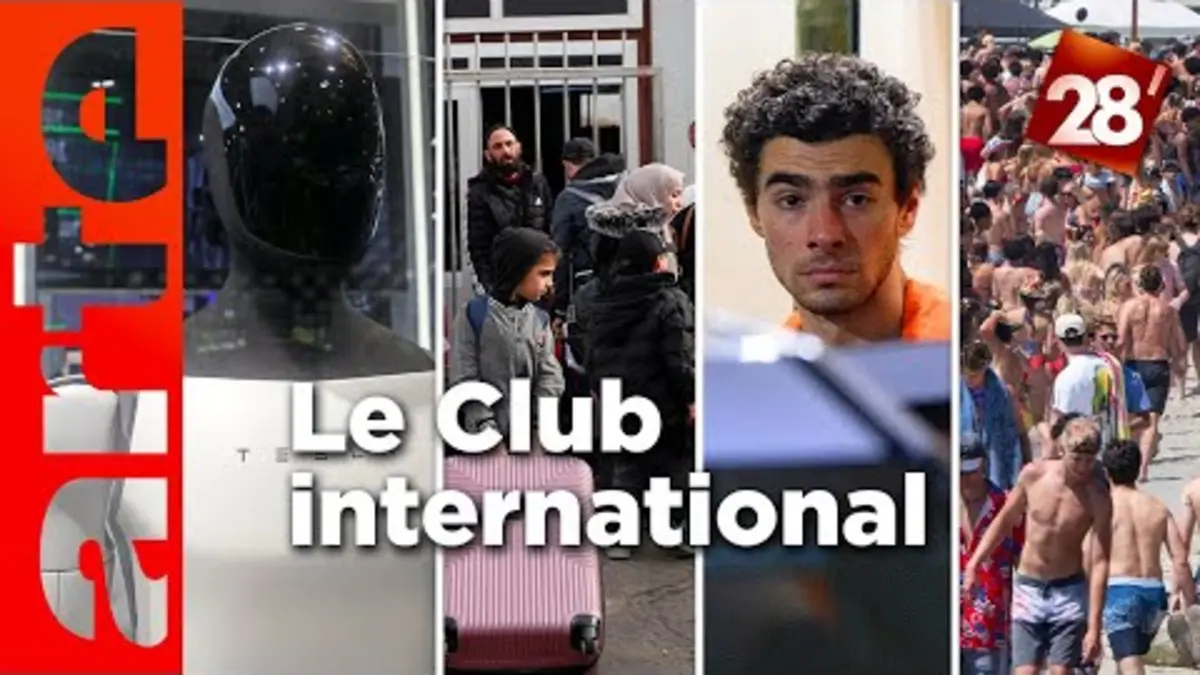 replay de Réfugiés syriens en Europe, surtourisme, robot Optimus : Le Club international | 28 minutes | ARTE