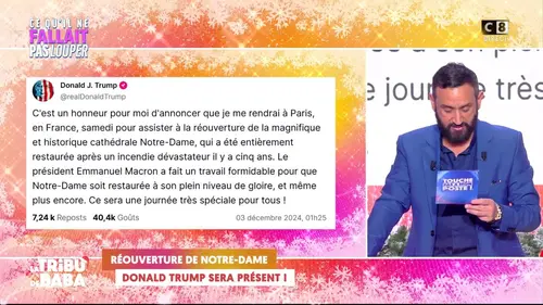 replay de Réouverture de Notre-Dame: Donald Trump sera présent !