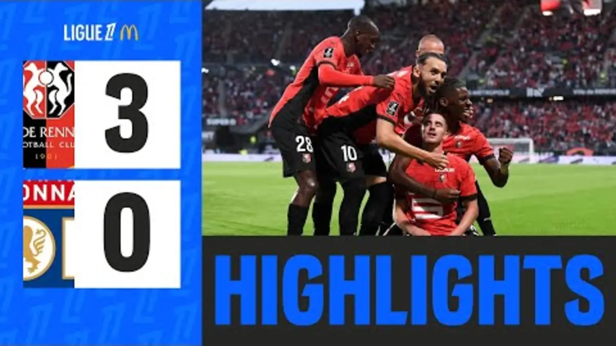 replay de Résumé - STADE RENNAIS - OLYMPIQUE LYONNAIS (3 - 0) - J01 - Ligue 1 McDonald's 24/25