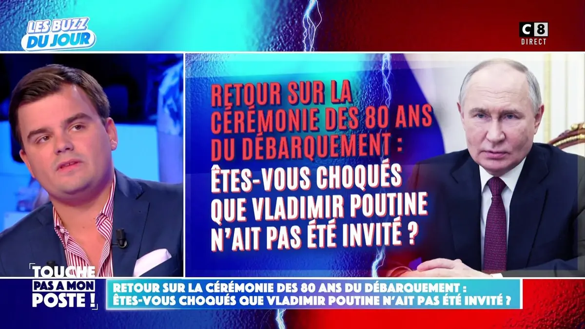 replay de Retour sur la Cérémonie des 80 ans du Débarquement : Vladimir Poutine n’a pas été invité