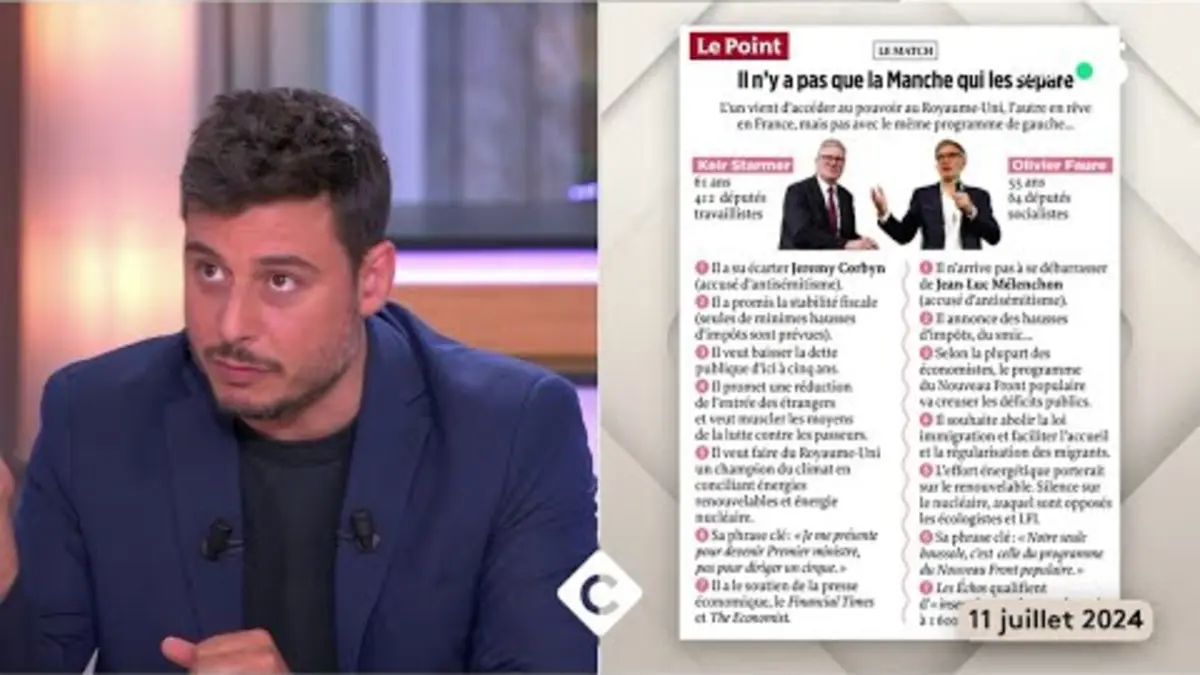 replay de Royaume-Uni, Sunak-Starmer : la réaction de Ruffin - Le 5/5 - C à Vous - 11/07/2024