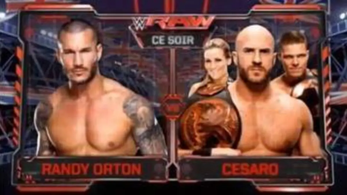 RTL9 RAW RANDY ORTON VS CESARO