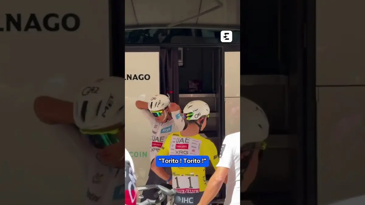 🤩 Sacré accueil pour Tadej Pogacar et Isaac Del…