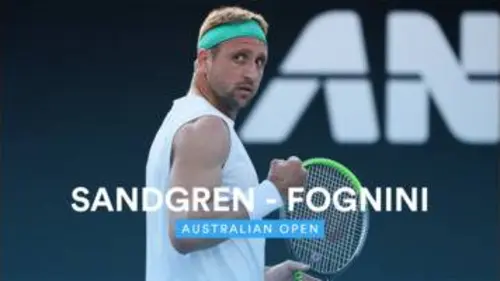 replay de Sandgren - Fognini : Le résumé