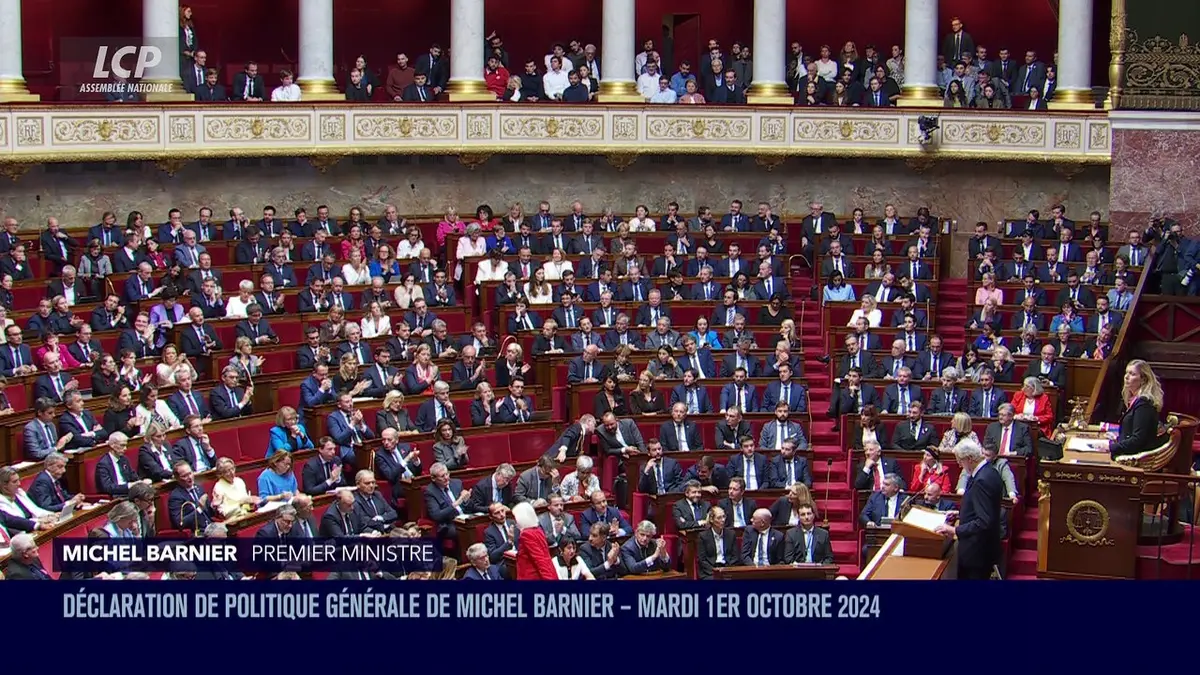 replay de Séance publique à l'Assemblée nationale - Déclaration de politique générale : la feuille de route de Michel Barnier - 01/10/2024 (1ère partie)