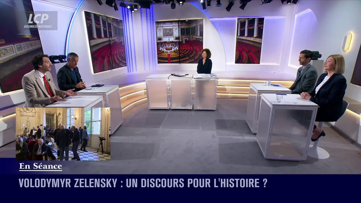 replay de Séance publique à l'Assemblée nationale en direct - Discours de Volodymyr Zelensky, président de l'Ukraine, devant l'Assemblée nationale - 07/06/2024