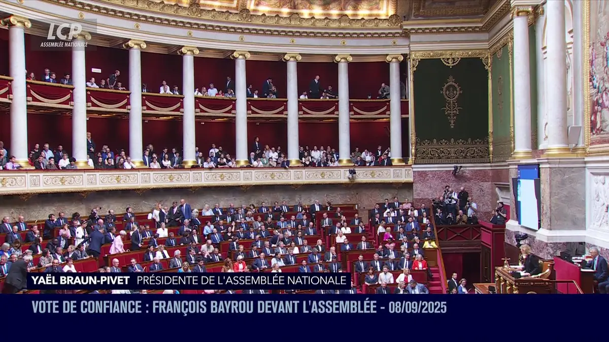 replay de Séance publique à l'Assemblée nationale en direct - Vote de confiance au gouvernement Bayrou à l'Assemblée nationale en direct