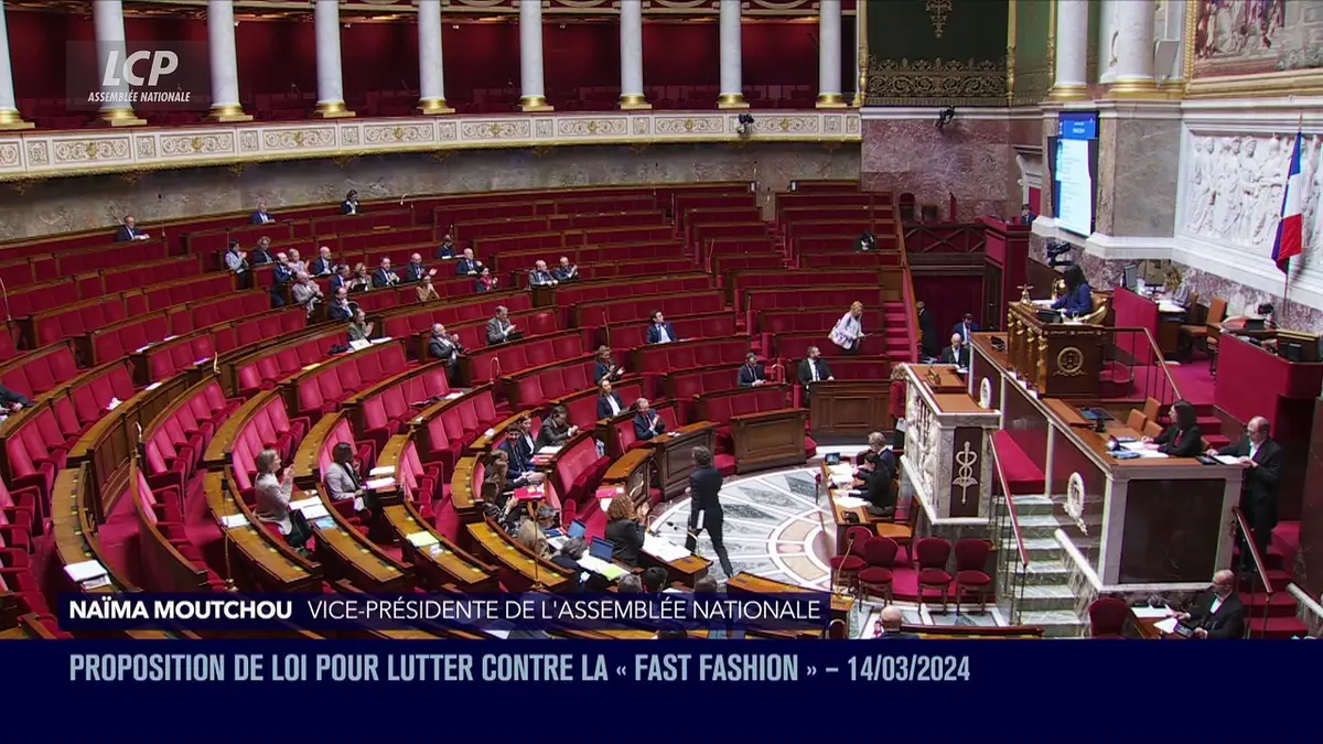 replay de Séance publique à l'Assemblée nationale - Lutte contre la « fast-fashion » : la proposition de loi Horizons discutée en séance - 14/03/2024