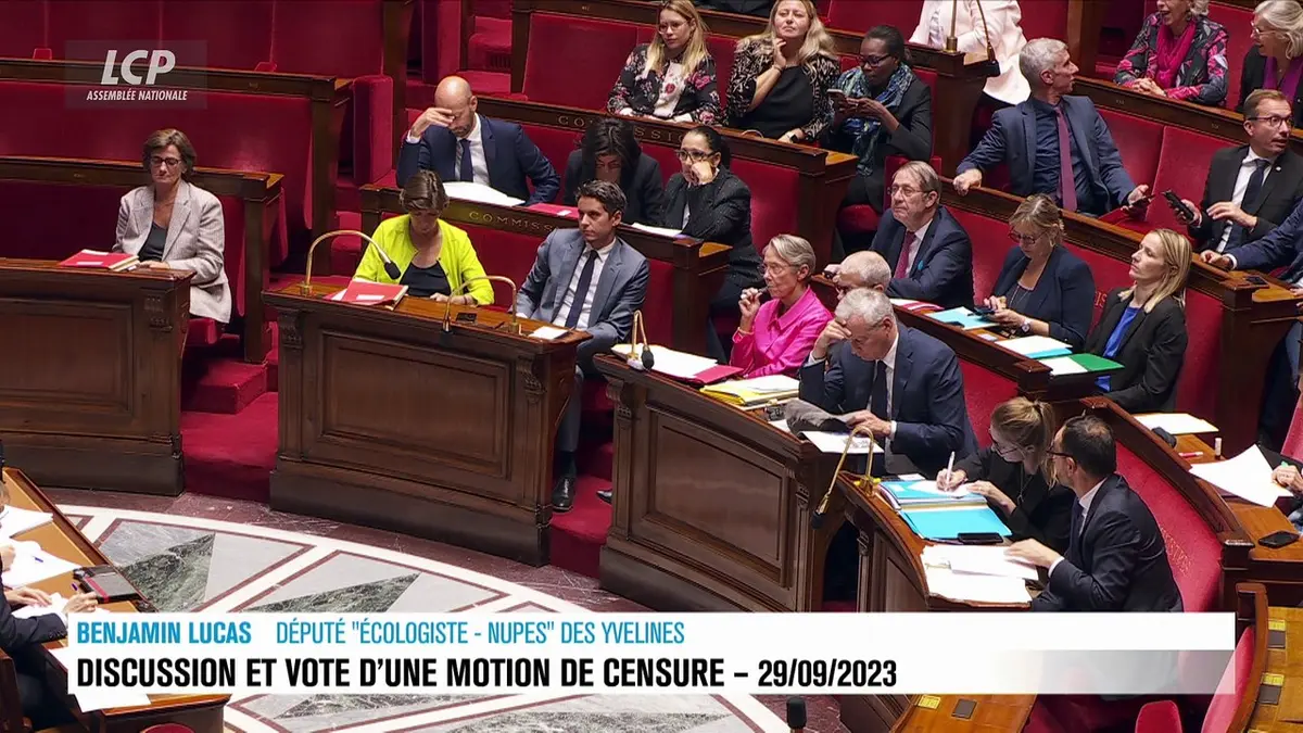 replay de Séance publique à l'Assemblée nationale - Programmation des finances publiques : motion de censure de la Nupes contre le 49.3