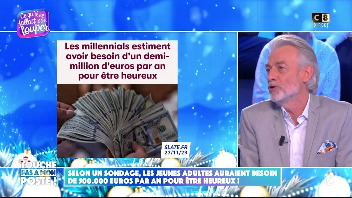 replay de Selon un sondage, les jeunes adultes auraient besoin de 500 000€ par an pour être heureux !
