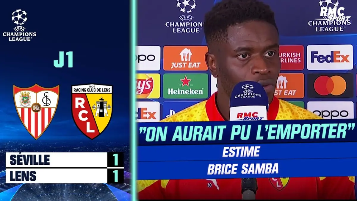 replay de Séville 1-1 Lens : "On aurait peut-être pu l'emporter", estime Samba