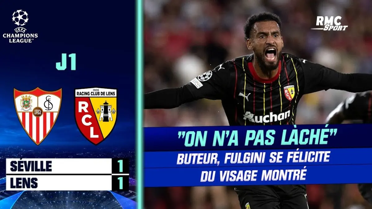 replay de Séville 1-1 Lens : "On n'a pas lâché", le buteur Fulgini se félicite du visage montré à Séville