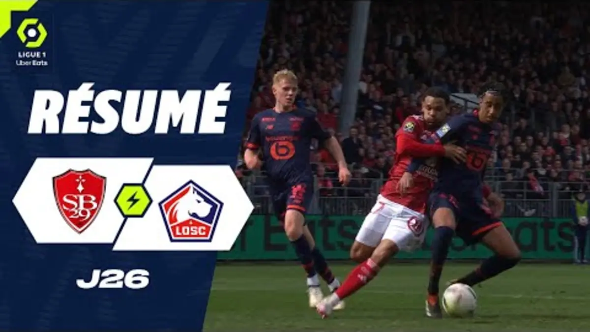 replay de STADE BRESTOIS 29 - LOSC LILLE (1 - 1) - Résumé - (SB29 - LOSC) / 2023-2024