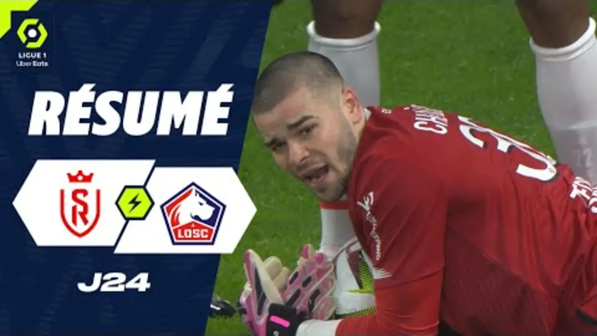 replay de STADE DE REIMS - LOSC LILLE (0 - 1) - Résumé - (SdR - LOSC) / 2023-2024