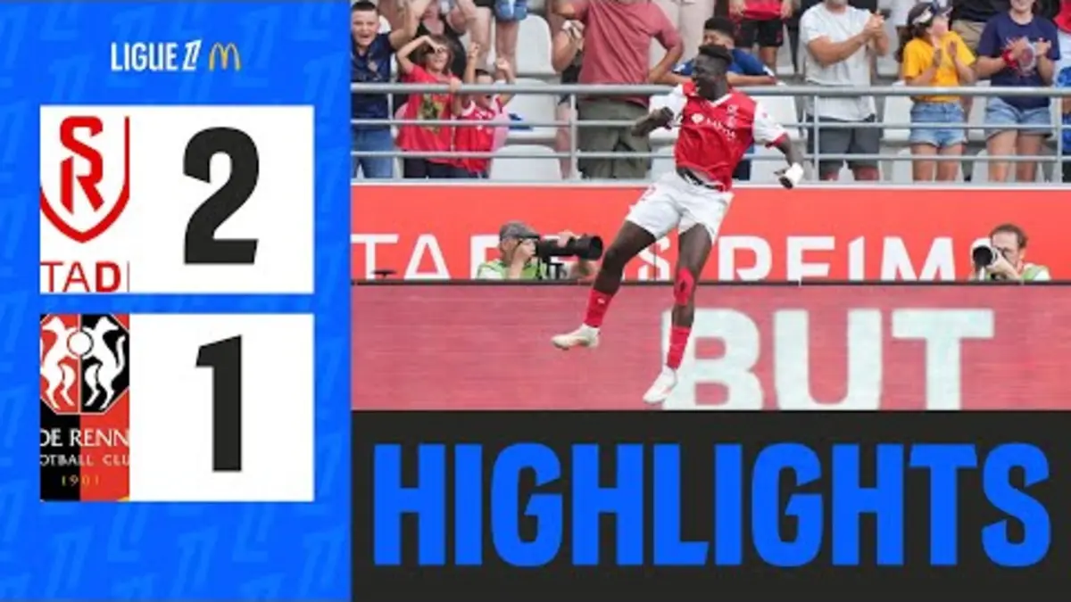 replay de STADE DE REIMS - STADE RENNAIS (2-1) - 3ème journée - Ligue 1 McDonald's 24/25
