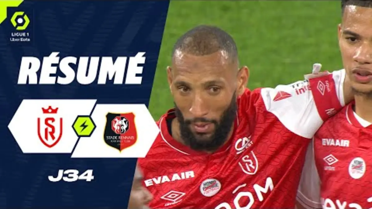 replay de STADE DE REIMS - STADE RENNAIS FC (2 - 1) - Résumé - (SdR - SRFC) / 2023-2024