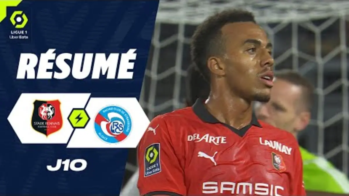 replay de STADE RENNAIS FC - RC STRASBOURG ALSACE (1 - 1) - Résumé - (SRFC - RCSA) / 2023-2024