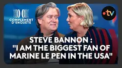 Steve Bannon talks about French politics in Complément d'enquête.