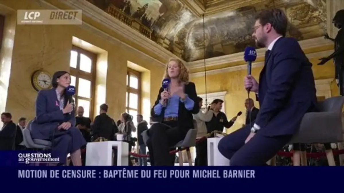 replay de Suivez en direct la première motion de censure contre le gouvernement de Michel Barnier