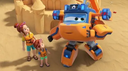 replay de Super Wings - Le concours de châteaux de sable