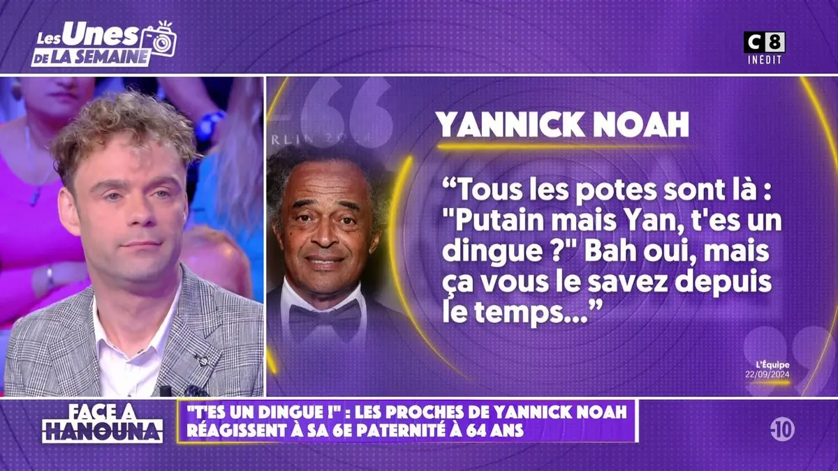 replay de "T'es un dingue!" : les proches de Yannick Noah réagissent à sa 6ème paternité à 64 ans