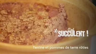 Terrine et pommes de terre rôties
