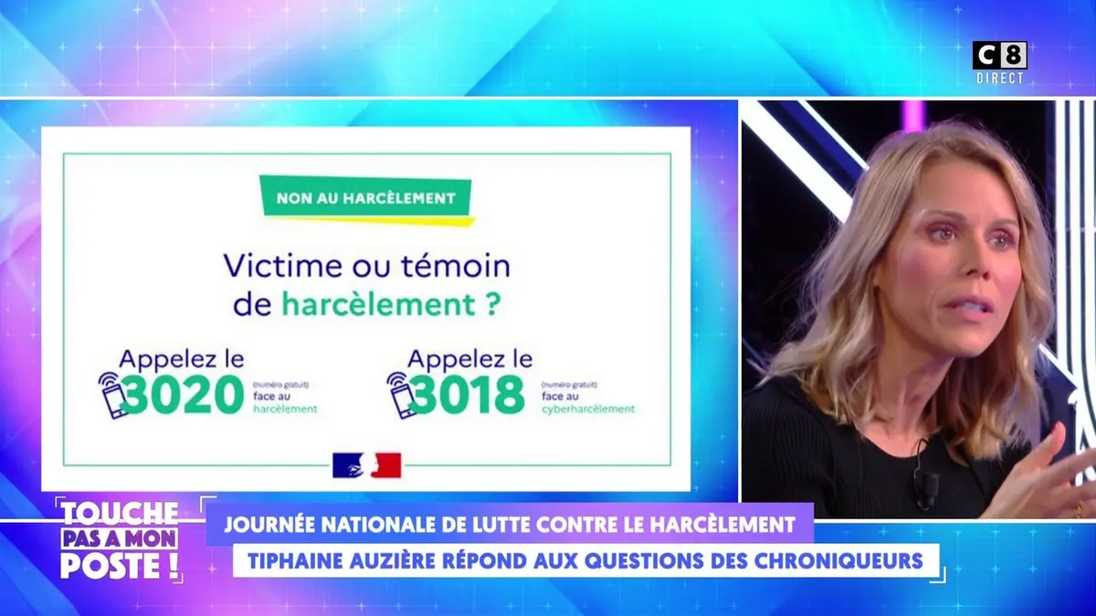 replay de Tiphaine Auzière répond aux questions des chroniqueurs sur le harcèlement scolaire