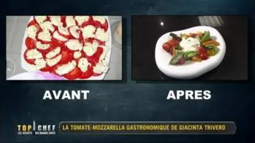 replay de Top Chef : La tomate-mozzarella gastronomique de Giacinta Trivero