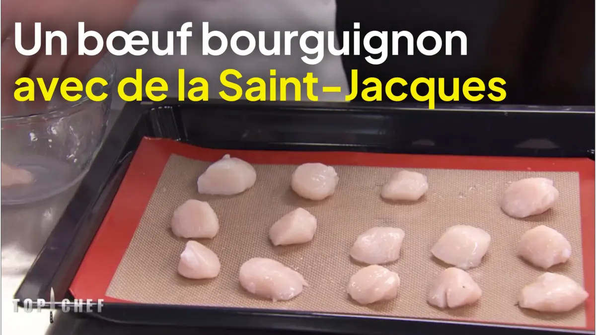 replay de Top chef : Un bœuf bourguignon avec de la Saint-Jacques