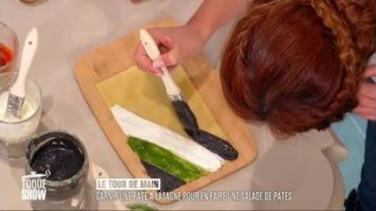 replay de Toque show : Garnir une pâte à lasagnes pour en faire une salade de pâtes
