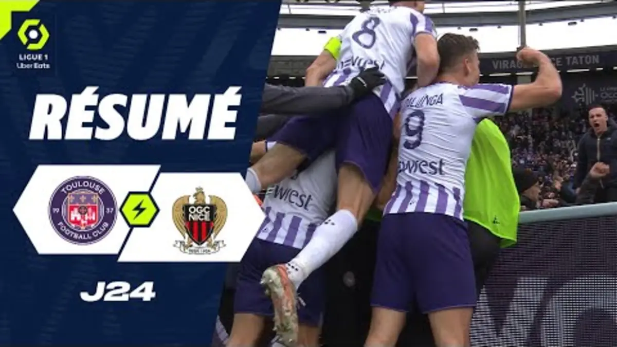 replay de TOULOUSE FC - OGC NICE (2 - 1) - Résumé - (TFC - OGCN) / 2023-2024