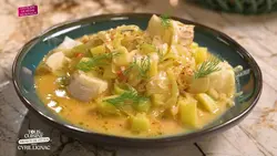 Tous en cuisine : Bourride crème au safran et gâteau citron, mangue