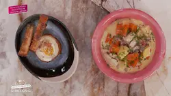 Tous en cuisine : Œuf à la truffe dans un oignon et poulet cocotte