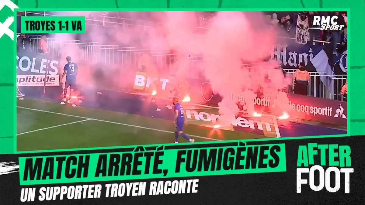 replay de Troyes 1-1 Valenciennes arrêté: Un supporter troyen raconte les jets de fumigènes et le ras-le-bol