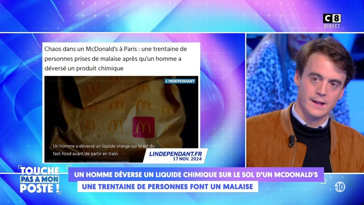 replay de Un homme déverse un liquide chimique dans un McDonald's : une trentaine de personnes font un malaise