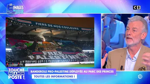replay de Une banderole pro-Palestine déployée au Parc des Princes
