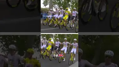 👑 Une parade bien méritée pour Tadej Pogacar et Isaac Del Toro sur les Champs Élysées #tourdefrance