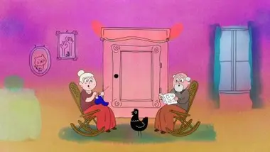 Une petite poule grise