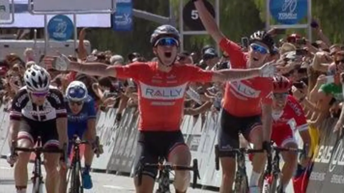 replay de VIDEO - Tour de Californie - Evan Huffman (Rally Cycling) a superbement conclu l'échappée