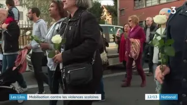 Violences scolaires : marche blanche aux Lilas (Seine-Saint-Denis)