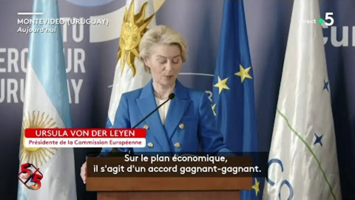 replay de Von der Leyen signe l’accord de libre-échange avec le Mercosur - Le 5/5 - C à Vous