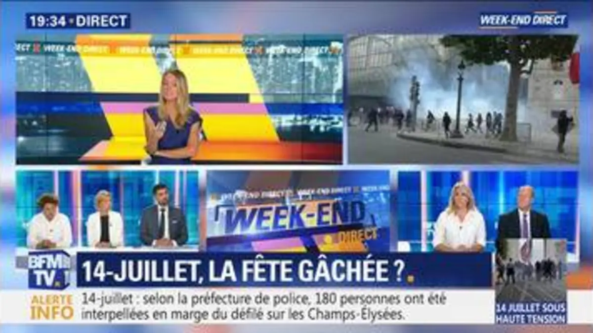 replay de 14-juillet: violences sur les Champs-Élysées après le défilé (4/4)
