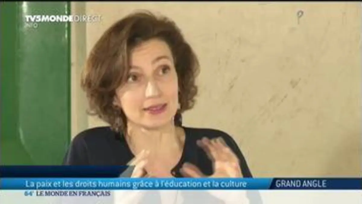 replay de Audrey Azoulay: La paix et les droits humains grâce à l'éducation et la culture